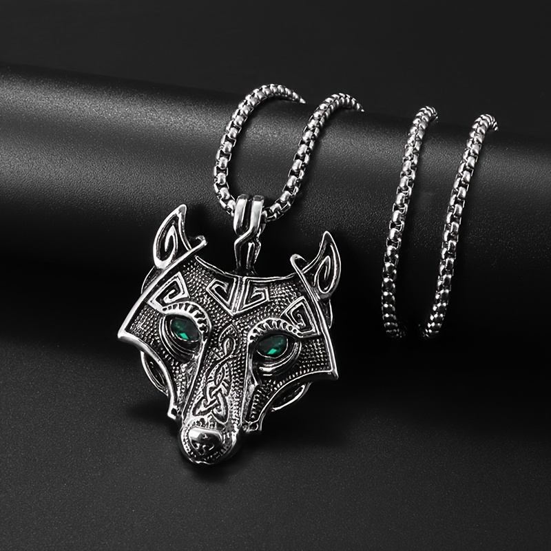 VIKINGR ™ | NASZYJNIK GŁOWA WILKA FENRIR - obrazek 4